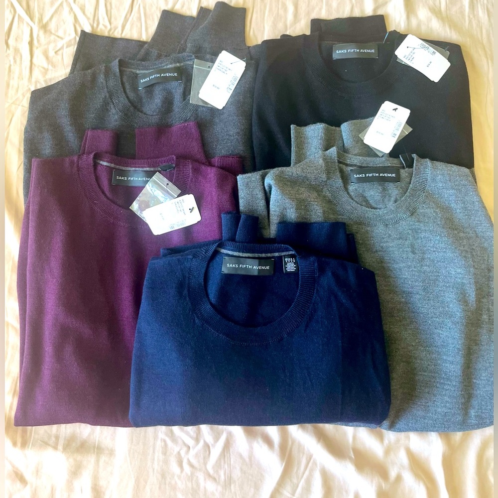 NWT Saks Fifth Avenue wool sweaters